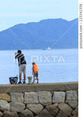 Saturday seaside scene Saturday seaside scene 115541356