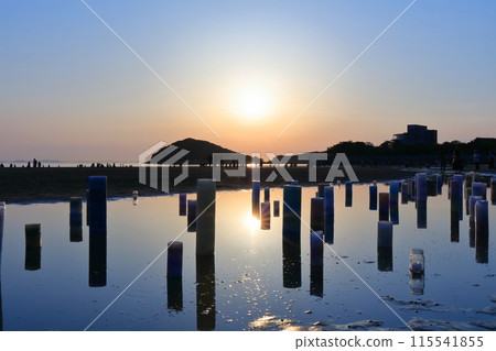 [Kagawa Prefecture] Chichibugahama (Seto Inland Sea Mirror) A tourist attraction known for its spectacular sunsets 115541855