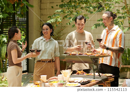 Barbeque Party on Sunny Day 115542113