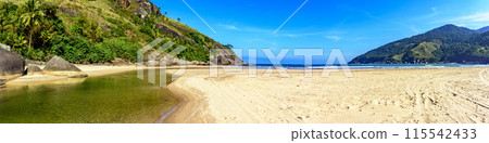 Panoramic image of tropical Bonete beach Panoramic image of tropical Bonete beach 115542433