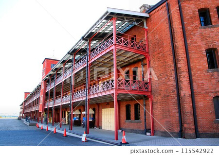 A bonded warehouse built by the Meiji government at Yokohama Shinko Wharf... [Yokohama Red Brick Warehouse] 115542922
