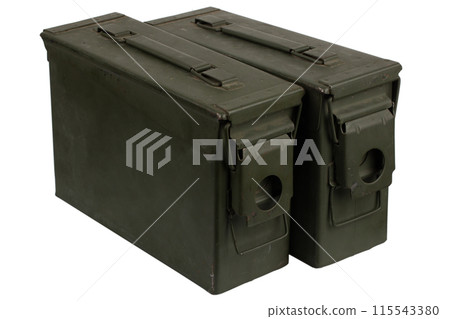 US army green metal ammo boxes. 115543380