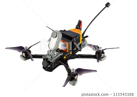 Military FPV drone with anti tank RPG warhead - lowcost loitering munition for modern war 115543388