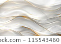 Luxury gold background. Elegant abstract white background with golden lines and waves for design 115543460