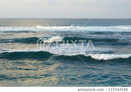 Waves ocean waters of North Shore looking into ocean 115544586