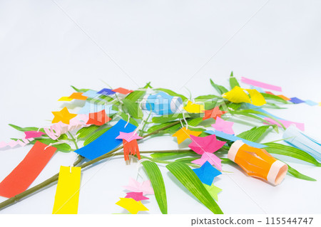 Colorful origami Tanabata decorations 115544747