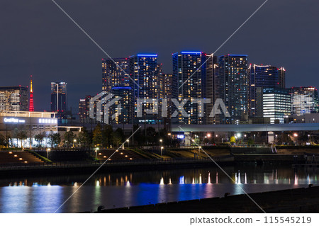 Tokyo night view Toyosu 115545219