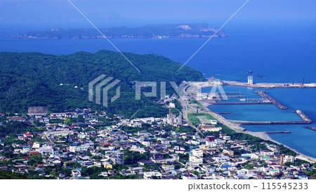 從伊豆群島新島富士見峠展望台看到的海景 115545233