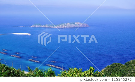 從伊豆群島新島富士見峠展望台看到的海景 115545275