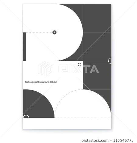 Monochromatic Geometric Shapes. Data matrix. Tech elegance Patterns. 115546773