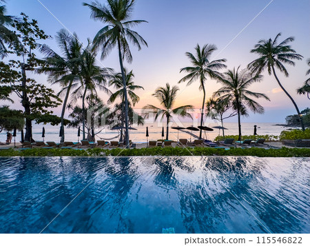 Pool villa in resort in trisara beach in Bang Tao, Phuket, Thailand Pool villa in resort in trisara beach in Bang Tao, Phuket, Thailand 115546822