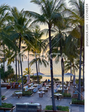 Restaurant bar on the beach in trisara beach in Bang Tao, Phuket, Thailand 115546854