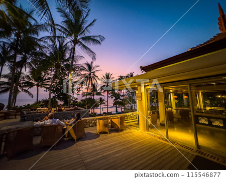 Restaurant bar on the beach in trisara beach in Bang Tao, Phuket, Thailand 115546877