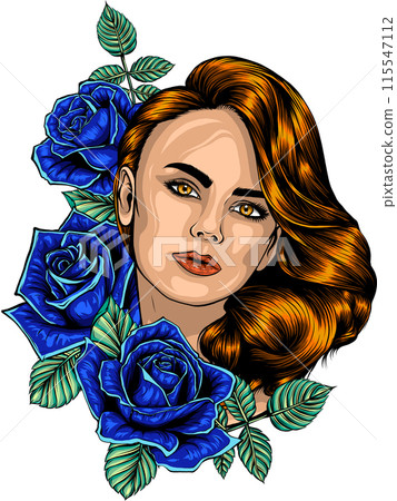 vector illustration of beautiful face woman art vector illustration of beautiful face woman art 115547112
