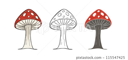 Mushroom icon Isolated Vector illustration 115547425