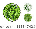 Oak Leaves Circle Concept, Sign, logo. Vector Illustration 115547428