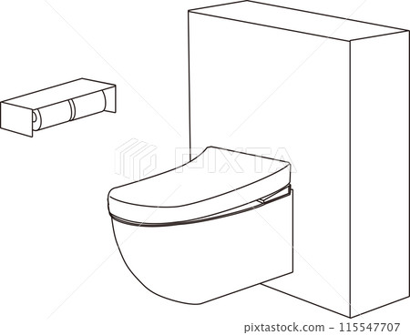 A simple toilet illustration 115547707