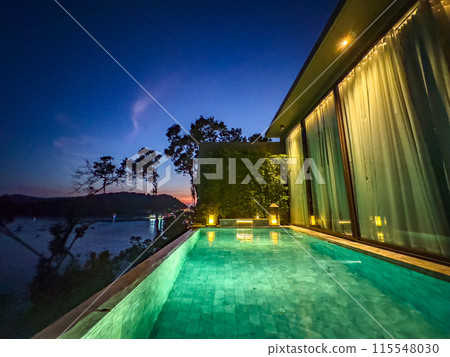 Pool view in Ao Yon Yai beach in Phuket, Thailand Pool view in Ao Yon Yai beach in Phuket, Thailand 115548030