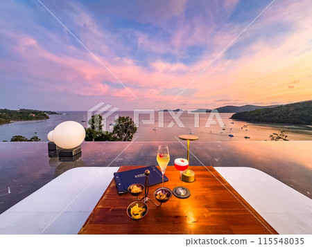 Rooftop bar view in Ao Yon Yai beach in Phuket, Thailand 115548035
