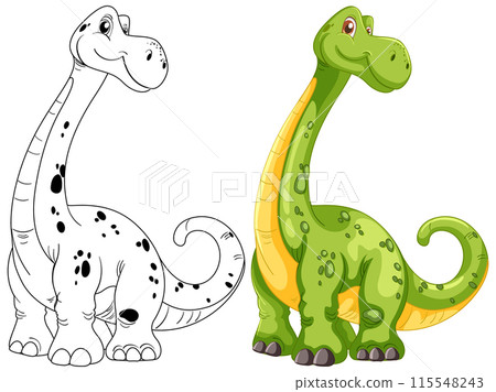 Cute Dinosaur Vector Illustration Cute Dinosaur Vector Illustration 115548243