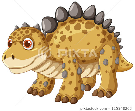 Cute Spotted Dinosaur Illustration 115548263