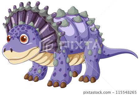 Cute Purple Dinosaur Illustration Cute Purple Dinosaur Illustration 115548265