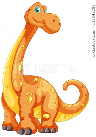 Happy Cartoon Dinosaur Illustration 115548283