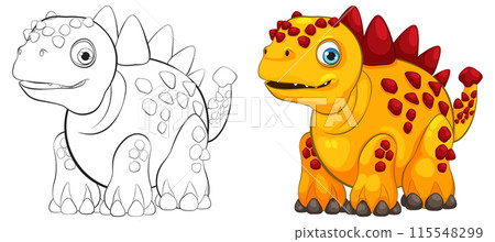 Colorful Dinosaur Illustration 115548299