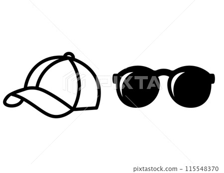 Hat sunglasses icon Hat sunglasses icon 115548370