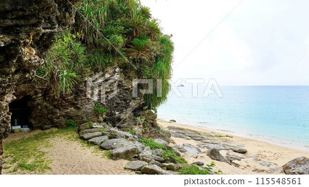 沖繩縣宇流麻市津堅島圖麥海灘 115548561