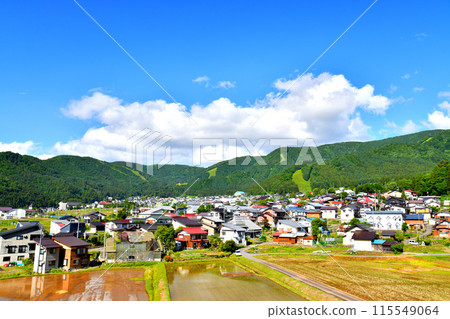 Nozawa Onsen / View of the ski resort and hot spring town (Nozawa Onsen Village, Nagano Prefecture) [2024.6] 115549064