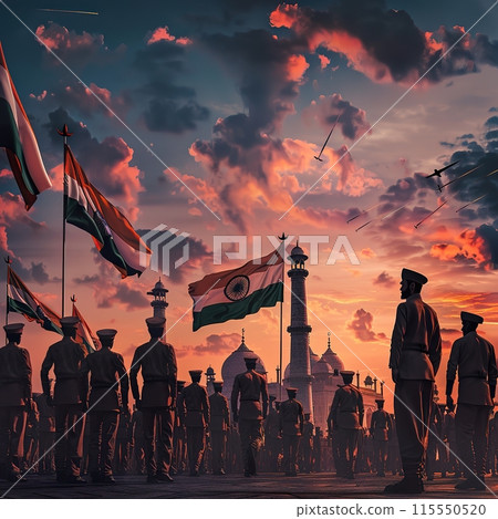 Indian Flag Celebrations at Historic Monuments 115550520