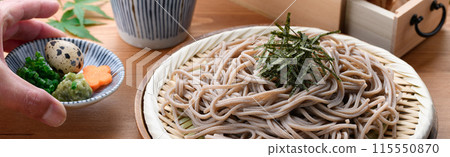扎魯蕎麥麵配上最好的鰹魚湯 扎魯蕎麥麵配上最好的鰹魚湯 115550870