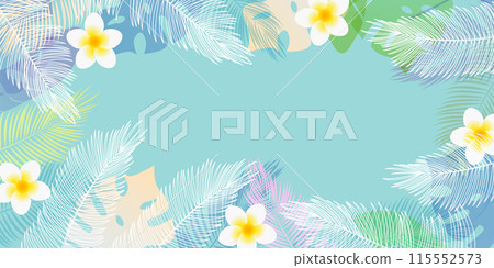 Summer greetings leaves summer background Summer greetings leaves summer background 115552573