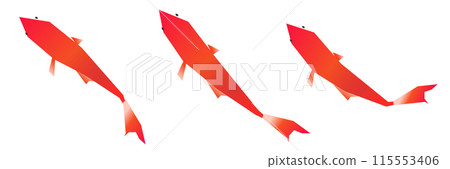 金魚夏日節紅色圖標 金魚夏日節紅色圖標 115553406