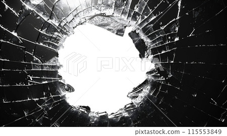 Black glass with holes, PNG 115553849