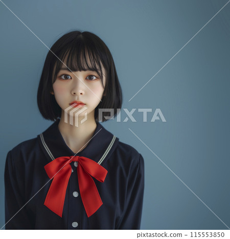 A female student who looks good with bob hair 115553850