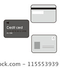 信用卡正面和背面，我的號碼卡插圖 115553939