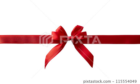 Red ribbon, PNG, transparent background 115554049