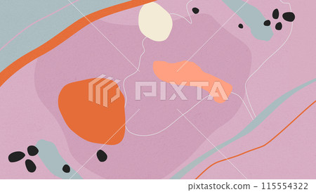 Abstract Tropical Leaf With Color Shape Isolated Background 115554322