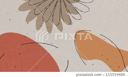 Doodle Background Pattern Abstract Colored Shapes 115554400
