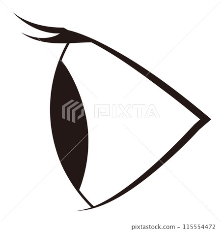 側身睜大眼睛的圖解 側身睜大眼睛的圖解 115554472