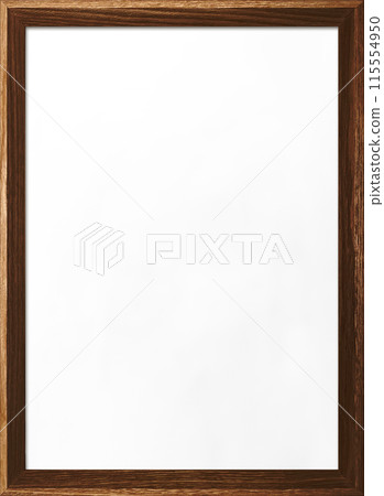 A vertical background image of a whiteboard with a dark brown wooden frame 115554950