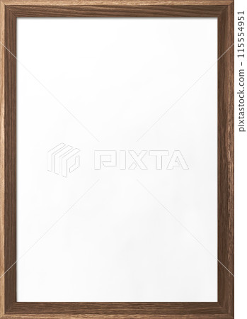 Vertical background image of a whiteboard with a brown wooden frame 115554951