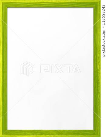 A vertical background image of a whiteboard with a yellow-green wooden frame 115555242