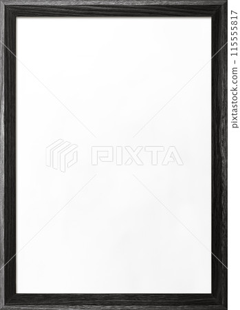 Vertical background image of a whiteboard with a dark gray wooden frame 115555817