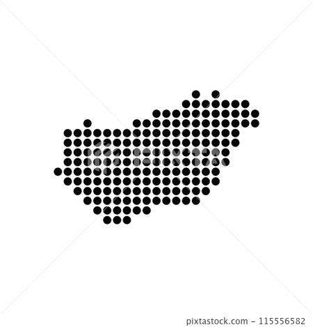 Hungary map icon 115556582
