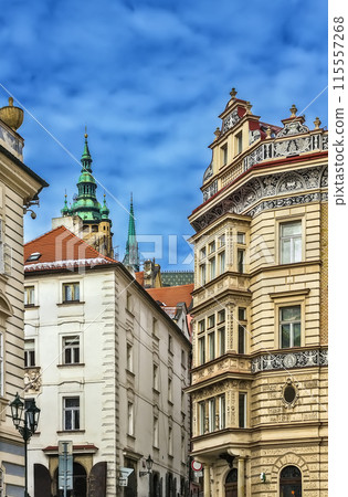 Street in Prague, Czech republic Street in Prague, Czech republic 115557268