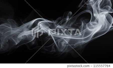 White smoke on black background White smoke on black background 115557764
