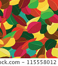 autumn leaves endless texture vector 115558012